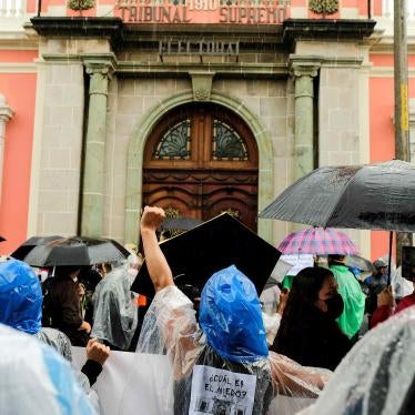 Demonstrators protest outside the Supreme Electoral Tribunal (TSE) demanding authorities respect the voting results of the first round of Guatemala's presidential election, in Guatemala City, Guatemala, July 8, 2023.