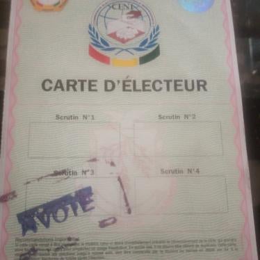 Guinea Voter Card- Elections 2020