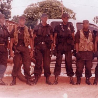 Members of the Gambian paramilitary group known as the Junglers. The Junglers have been implicated in serious human rights violations including torture, enforced disappearances, and killings.