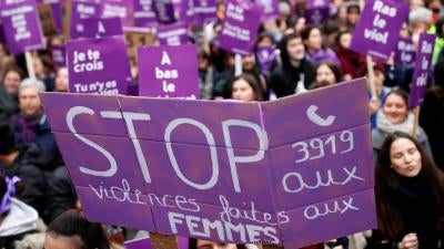 Manifestation massive contre les violences faites aux femmes, tenue à Paris le 23 novembre 2019.