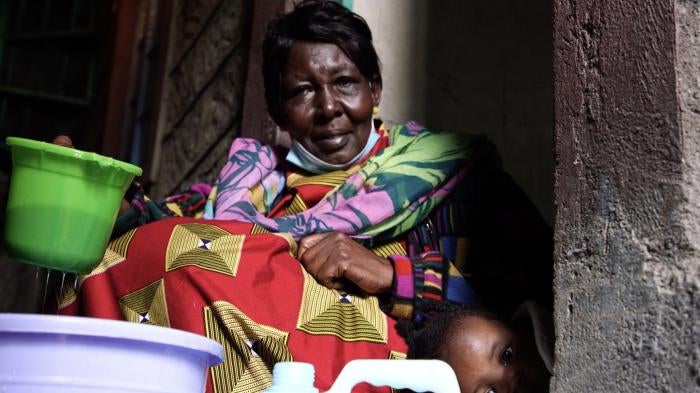 Photo of a village chairwoman from one of Nairobi's informal settlements.