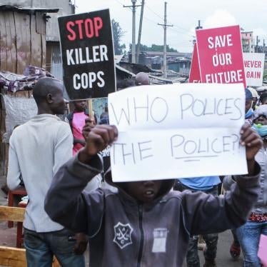 Protesters in Nairobi, Kenya during a demonstration against police brutality on June 8, 2020. 