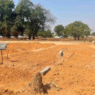 Mass grave in Doma LGA, Nasarawa State, Nigeria, where 31 people who died from the airstrike are buried. Photo taken on March 14, 2023. 