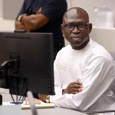 Former Central African Republic militia leader Maxim Mokom attends the International Criminal Court hearings on the charges against him in The Hague, Netherlands, August 22, 2023.