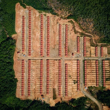 Aerial view of houses for the new community where the residents of Gardi Sugdub will be transferred in Kuna Yala, Panama, October 12, 2023.