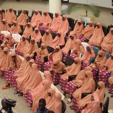 The freed students of the LEA Primary and Secondary School in Kuriga at the state government house in Kaduna, Nigeria, March 25, 2024. 