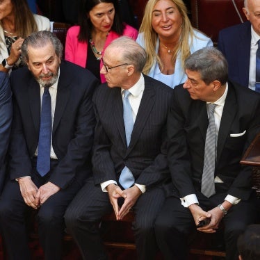 Argentina's Supreme Court members Ricardo Lorenzetti, Juan Carlos Maqueda, Carlos Rosenkrantz and Horacio Rosatti attend the opening session of the 142nd legislative term, at the National Congress, in Buenos Aires, Argentina, March 1, 2024. 