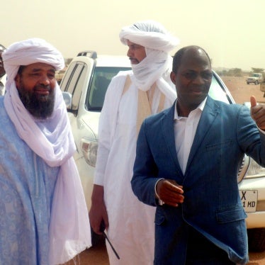 Iyad Ag Ghaly, left, with Djibrille Bassole.