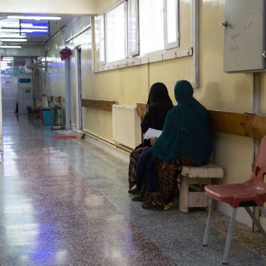 Pregnant women wait in the corridor of the maternity hospital run by Doctors Without Borders in Khost, Afghanistan, December 8, 2023.