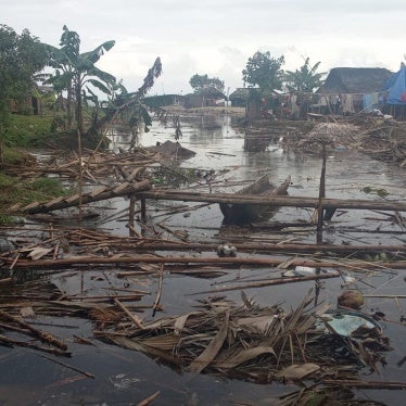 The Guna Indigenous community of Ukupa in Panama during a flood in December 2024. 