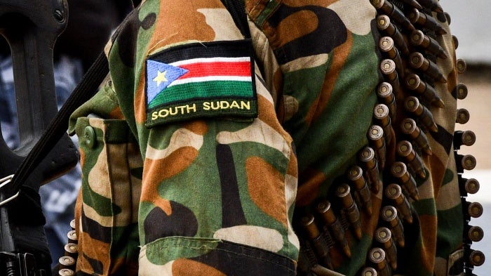 A guard of South Sudan People's Defence Forces (SSPDF) in Malakal, November 21, 2022.