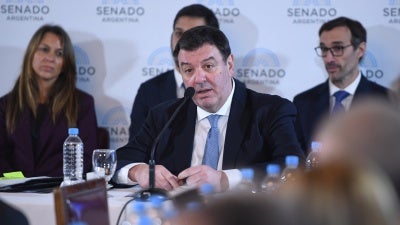 Reunión de la Comisión de Acuerdos del Senado de la Nación, en la que expuso el Juez Federal, Ariel Lijo, el 21 de agosto de 2024, en el Salón Azul, en Buenos Aires, Argentina.