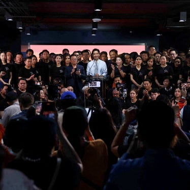 Former Move Forward Party leader Pita Limjaroenrat speaks at a press conference alongside former MFP members of parliament, after Thailand's Constitutional Court dissolved the party over its call for lese-majeste reform, in Bangkok, August 7, 2024. 