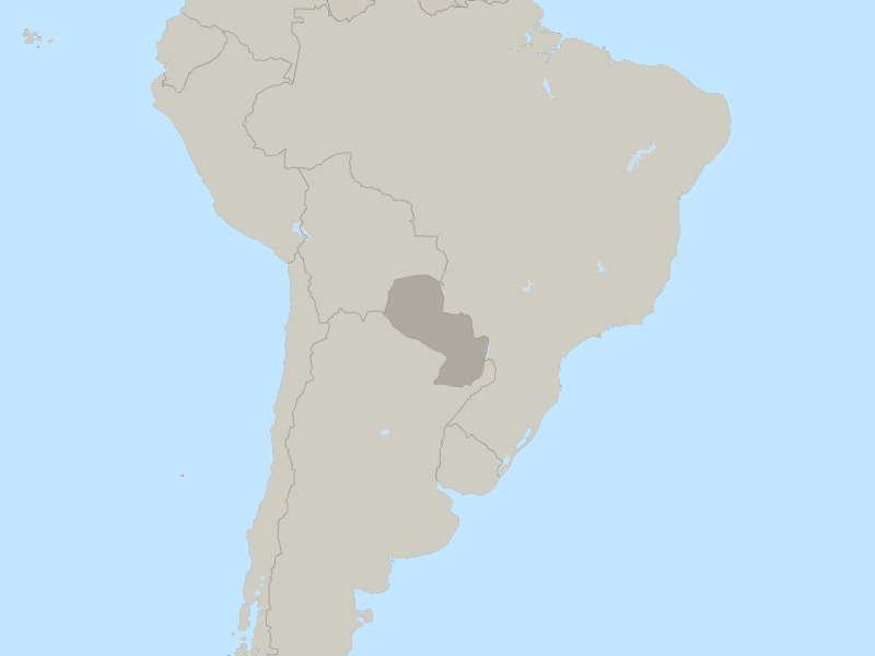 map of Paraguay