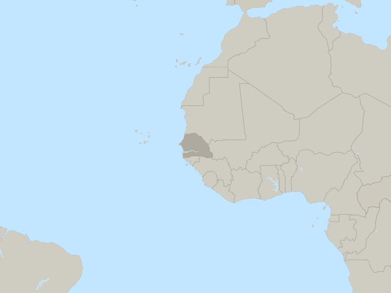 map of Senegal